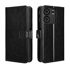 Coque pour BLU View 5 Protection Antichoc Effet Etui Cuir et Intérieur TPU avec Porte-Cartes Fonction de Suppport Noir