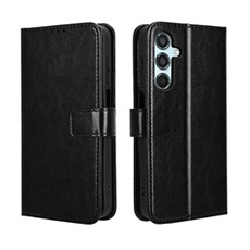 Coque pour ZURSANA Samsung Galaxy M35 5G Protection Antichoc Effet Etui Cuir et Intérieur TPU avec Porte-Cartes Fonction de Suppport Noir