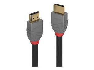 Anthra Line - Câble HDMI avec Ethernet - HDMI mâle pour HDMI mâle - 50 cm - triple blindage - noir - rond, support 4K