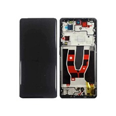 Original Ecran LCD et Vitre Tactile Pulled avec Châssis Noir pour OPPO Reno 10 5G.