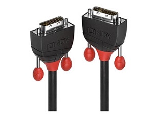 Black Line - Câble DVI - liaison double - DVI-D (M) pour DVI-D (M) - 3 m - rond, vis moletées - noir