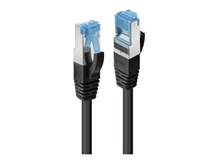 - Cordon de raccordement - RJ-45 (M) pour RJ-45 (M) - 15 m - SFTP, PiMF - CAT 6a - IEEE 802.3af/IEEE 802.3at - moulé, sans crochet, bloqué - noir