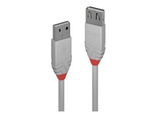 Anthra Line - Câble USB - USB (M) pour USB (M) - USB 2.0 - 5 m - rond - gris