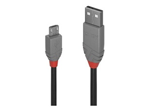 Anthra Line - Câble USB - USB (M) pour Micro-USB de type B (M) - USB 2.0 - 2 m - rond - noir