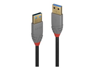 Anthra Line - Câble USB - USB type A (M) pour USB type A (M) - USB 3.0 - 5 m - rond - noir