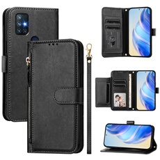 Etui à bascule pour FOXDOCK OnePlus Nord N10 5G Protection Soft PU Le cuir à glissière Portefeuille Couverture de téléphone compatible avec OnePlus