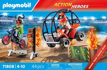 Action Heroes 71808 Duo de cascadeurs avec quad et moto