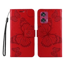 Coque pour Motorola Edge 50 Fushion 5G Papillon de Protection Etui à Rabat en Cuir PU avec Porte-cartes Magnétique Compatible avec Motorola Edge 50