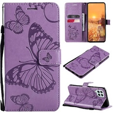 Coque pour Samsung Galaxy A22 4G ZURSANA Papillon de Protection Etui à Rabat en Cuir PU avec Porte-cartes Magnétique Compatible avec Samsung Galaxy