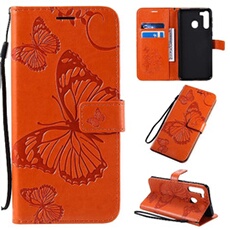 Coque pour Samsung Galaxy A21 ZURSANA Papillon de Protection Etui à Rabat en Cuir PU avec Porte-cartes Magnétique Compatible avec Samsung Galaxy A21