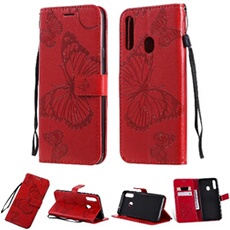 Coque pour Samsung Galaxy A20S ZURSANA Papillon de Protection Etui à Rabat en Cuir PU avec Porte-cartes Magnétique Compatible avec Samsung Galaxy