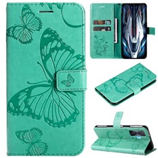 Coque pour Xiaomi POCO F4 GT Papillon de Protection Etui à Rabat en Cuir PU avec Porte-cartes Magnétique Compatible avec Xiaomi POCO F4 GT Vert