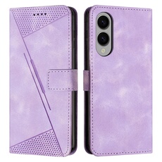 Etui pour FOXDOCK Samsung Galaxy S25 Edge Protection Flip Soft PU Le cuir couvercle en cuir compatible avec Samsung Galaxy S25 Edge-Violet