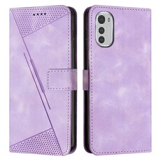 Etui pour Motorola Moto E32 Protection Flip Soft PU Le cuir couvercle en cuir compatible avec Motorola Moto E32-Violet