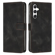 Etui pour FOXDOCK Samsung Galaxy A56 5G Protection Flip Soft PU Le cuir couvercle en cuir compatible avec Samsung Galaxy A56 5G-Noir