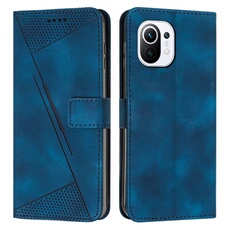Etui pour Xiaomi 11 Lite Protection Flip Soft PU Le cuir couvercle en cuir compatible avec Xiaomi 11 Lite-Bleu