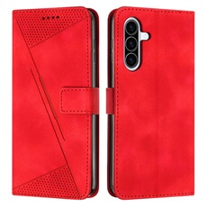 Etui pour FOXDOCK Samsung Galaxy A36 5G Protection Flip Soft PU Le cuir couvercle en cuir compatible avec Samsung Galaxy A36 5G-Rouge