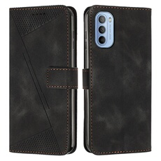Etui pour Motorola G62 5G Protection Flip Soft PU Le cuir couvercle en cuir compatible avec Motorola G62 5G-Noir