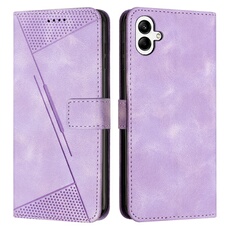 Etui pour FOXDOCK Samsung Galaxy A04E Protection Flip Soft PU Le cuir couvercle en cuir compatible avec Samsung Galaxy A04E-Violet
