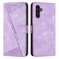 Etui pour FOXDOCK Samsung Galaxy A55 5G Protection Flip Soft PU Le cuir couvercle en cuir compatible avec Samsung Galaxy A55 5G-Violet