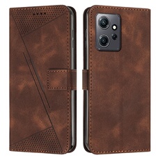 Etui pour Xiaomi Redmi Note 12 4G Protection Flip Soft PU Le cuir couvercle en cuir compatible avec Xiaomi Redmi Note 12 4G-Brun