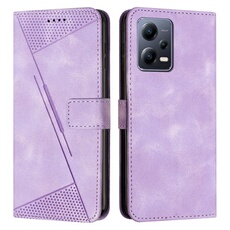 Etui pour Xiaomi Redmi Note 12 5G Protection Flip Soft PU Le cuir couvercle en cuir compatible avec Xiaomi Redmi Note 12 5G-Violet