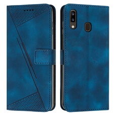Etui pour FOXDOCK Samsung Galaxy A40 Protection Flip Soft PU Le cuir couvercle en cuir compatible avec Samsung Galaxy A40-Bleu