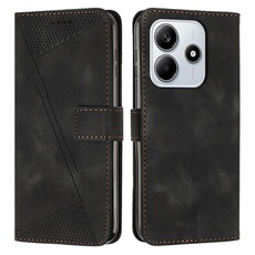 Etui pour Xiaomi Redmi Note 14 5G Protection Flip Soft PU Le cuir couvercle en cuir compatible avec Xiaomi Redmi Note 14 5G-Noir