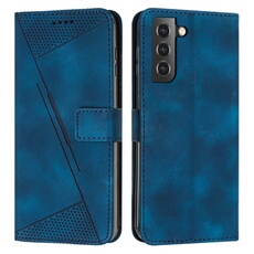 Etui pour FOXDOCK Samsung Galaxy S22 Protection Flip Soft PU Le cuir couvercle en cuir compatible avec Samsung Galaxy S22-Bleu