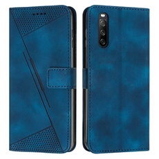 Etui pour FOXDOCK Sony Xperia 10V 2023 Protection Flip Soft PU Le cuir couvercle en cuir compatible avec Sony Xperia 10V 2023-Bleu