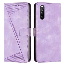 Etui pour FOXDOCK Sony Xperia 10V 2023 Protection Flip Soft PU Le cuir couvercle en cuir compatible avec Sony Xperia 10V 2023-Violet