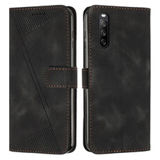 Etui pour FOXDOCK Sony Xperia 10V 2023 Protection Flip Soft PU Le cuir couvercle en cuir compatible avec Sony Xperia 10V 2023-Noir
