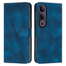 Etui pour FOXDOCK VIVO V50 Lite Protection Flip Soft PU Le cuir couvercle en cuir compatible avec VIVO V50 Lite-Bleu