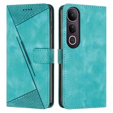Etui pour FOXDOCK VIVO V50 Lite Protection Flip Soft PU Le cuir couvercle en cuir compatible avec VIVO V50 Lite-Vert