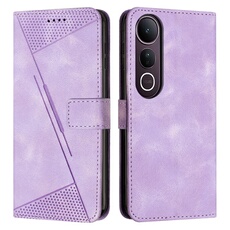 Etui pour FOXDOCK VIVO V50 Lite Protection Flip Soft PU Le cuir couvercle en cuir compatible avec VIVO V50 Lite-Violet