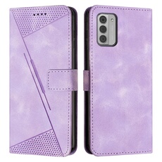 Etui pour FOXDOCK Nokia G42 Protection Flip Soft PU Le cuir couvercle en cuir compatible avec Nokia G42-Violet