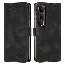 Etui pour FOXDOCK VIVO V50 Lite Protection Flip Soft PU Le cuir couvercle en cuir compatible avec VIVO V50 Lite-Noir