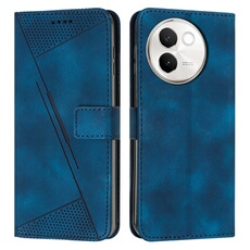 Etui pour FOXDOCK VIVO V30E Protection Flip Soft PU Le cuir couvercle en cuir compatible avec VIVO V30E-Bleu