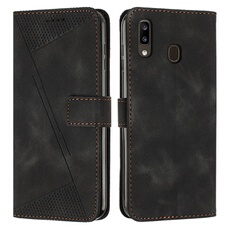 Etui pour FOXDOCK Samsung Galaxy A40 Protection Flip Soft PU Le cuir couvercle en cuir compatible avec Samsung Galaxy A40-Noir