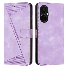 Etui pour FOXDOCK OnePlus Nord CE 3 Lite Protection Flip Soft PU Le cuir couvercle en cuir compatible avec OnePlus Nord CE 3 Lite-Violet