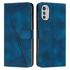 Etui pour Motorola Moto E32 Protection Flip Soft PU Le cuir couvercle en cuir compatible avec Motorola Moto E32-Bleu