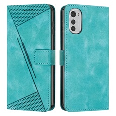 Etui pour Motorola Moto E32 Protection Flip Soft PU Le cuir couvercle en cuir compatible avec Motorola Moto E32-Vert