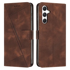 Etui pour FOXDOCK Samsung Galaxy A56 5G Protection Flip Soft PU Le cuir couvercle en cuir compatible avec Samsung Galaxy A56 5G-Brun