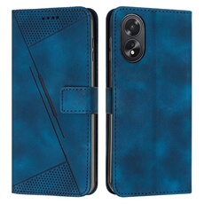 Etui pour FOXDOCK OPPO A38 4G/A18 4G Protection Flip Soft PU Le cuir couvercle en cuir compatible avec OPPO A38 4G/A18 4G-Bleu