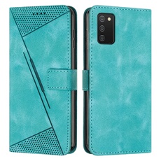 Etui pour FOXDOCK Samsung Galaxy A03S Protection Flip Soft PU Le cuir couvercle en cuir compatible avec Samsung Galaxy A03S-Vert