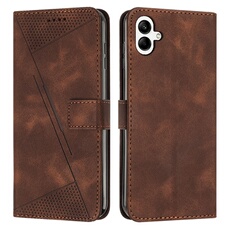 Etui pour FOXDOCK Samsung Galaxy A04E Protection Flip Soft PU Le cuir couvercle en cuir compatible avec Samsung Galaxy A04E-Brun
