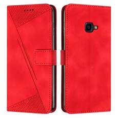 Etui pour FOXDOCK Samsung Galaxy X Cover 4 Protection Flip Soft PU Le cuir couvercle en cuir compatible avec Samsung Galaxy X Cover 4-Rouge