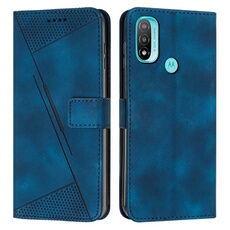Etui pour Motorola Moto E40/E30/E20 Protection Flip Soft PU Le cuir couvercle en cuir compatible avec Motorola Moto E40/E30/E20-Bleu