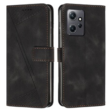 Etui pour Xiaomi Redmi Note 12 4G Protection Flip Soft PU Le cuir couvercle en cuir compatible avec Xiaomi Redmi Note 12 4G-Noir