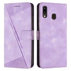 Etui pour FOXDOCK Samsung Galaxy A40 Protection Flip Soft PU Le cuir couvercle en cuir compatible avec Samsung Galaxy A40-Violet